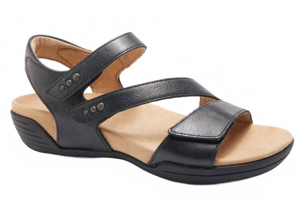 NEW HALSA FOOTWEAR women's denia sandal in black